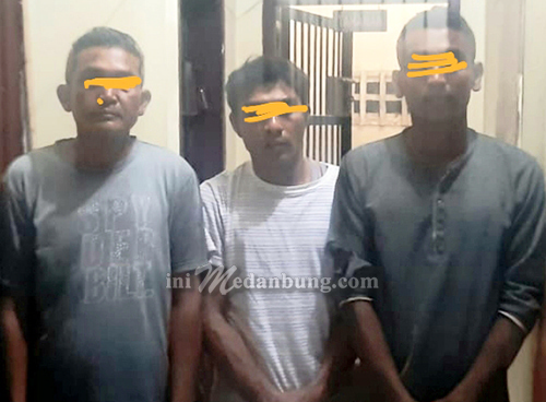Polsek Hamparan Perak Tangkap Tiga Orang Pencurian di PT BKR