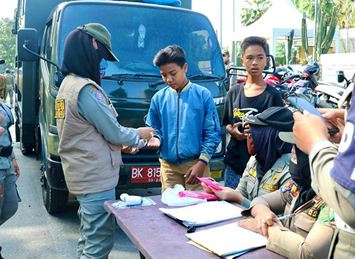 Razia di Ringroad Medan, 55 Warga Terjaring Tidak Pakai  Masker