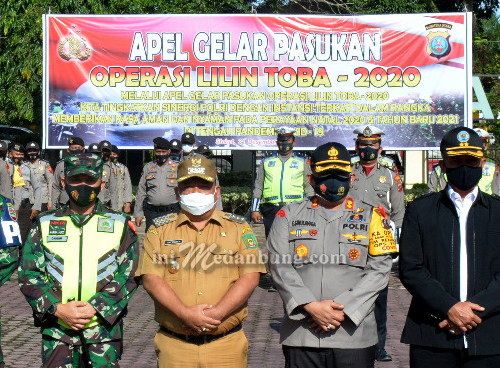 Bupati Langkat Pimpin Apel Gelar Pasukan Ops Lilin Toba 2020