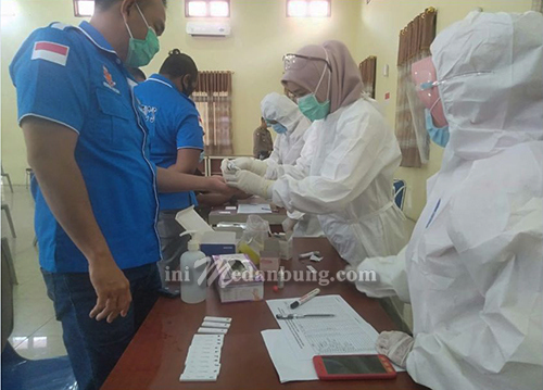 Polres Pelabuhan Belawan Rapid Tes Seluruh Personil