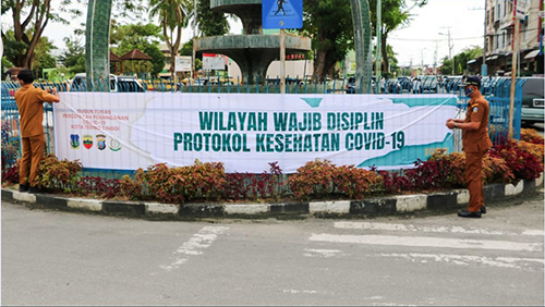 Antisipasi Lonjakan Kasus Covid 19, Tim Operasi Natama Pemko Tebing Tinggi Terus Sosialisasikan Waspada Covid 19 Jelang Tahun Baru