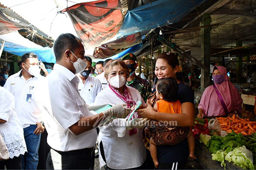 Jelang Natal dan Tahun Baru, Wabup Sergai Tinjau Pasar Tradisional