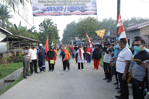 Perwujutan Rasa Syukur, Bupati Asahan Lepas Gerak Jalan Santai