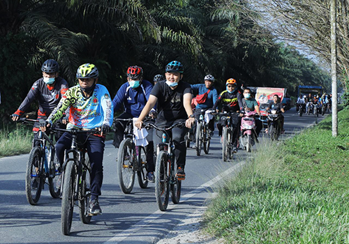 Bupati Asahan bersama OPD Gowes bersama Komunitas Sepeda