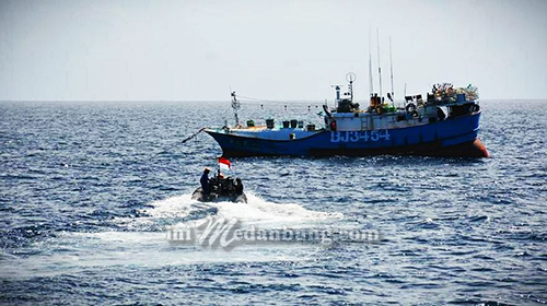 Setelah Saling Kejar Kapal Asing Berhasil Ditangkap Patroli TNI AL