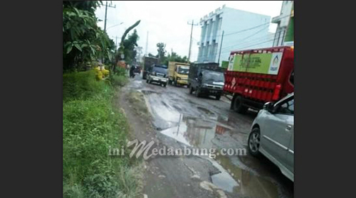 Jalan Rusak Gatot Subroto Binjai Barat Bakal Diperbaiki