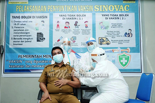 Vaksinasi Covid 19 Perdana di Kota Tebingtinggi