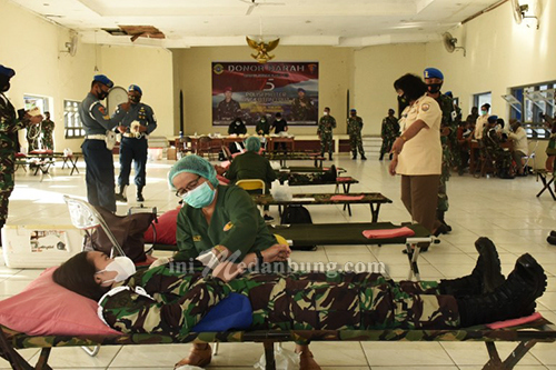 Memperingati HUT ke 75 Pomal TNI AL Belawan Mengumpul Darah