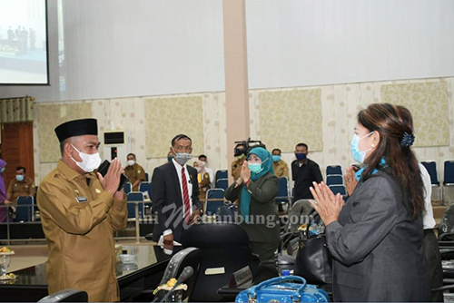 Rapat Paripurna DPRD, Bupati Sergai Sampaikan LKPJ Tahun 2020