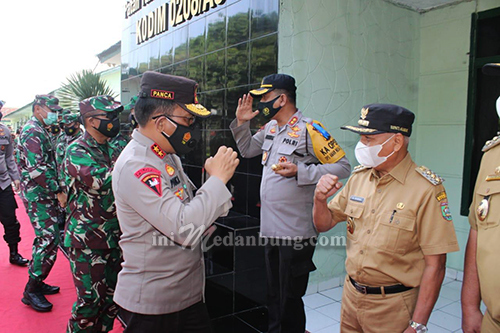 Kapolres Asahan Sambut Kunjungan Kapolda Sumut dan Pangdam I BB di Asahan