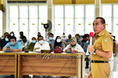 Silaturahmi dengan Wartawan, Edy Rahmayadi Ajak Sosialisasikan Larangan Mudik dan Terapkan Prokes Saat Lebaran