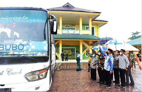 Wabup Sergai Lepas Kontingen STQH XVII Tingkat Provsu Tahun 2021