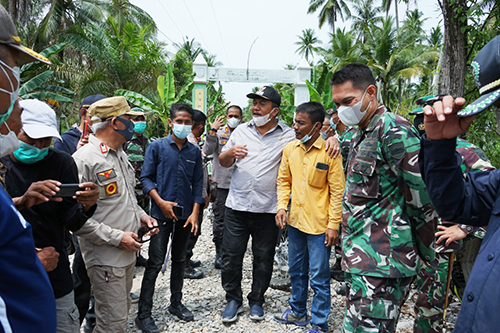 Bupati dan Forkopimda Asahan Tinjau Pemvangunan Jalan Karya Bakti TNI AD di Sei Kepayang