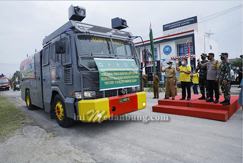 Kapolres Asahan Bersama Forkopimda Gelar penyemprotan Eco Enzyme