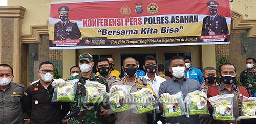 Polres Asahan Ungkap Penyelundupan Narkotika 28 KG, Tersangka Terancam Hukuman Mati