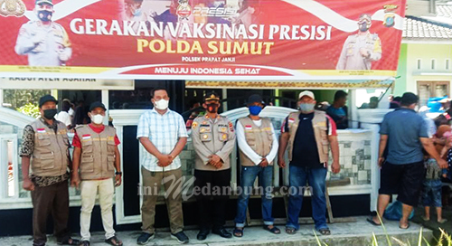 Persisi Polda Sumut, Polres Asahan Gelar Vaksinasi Masal di Kecamatan Buntu Pane