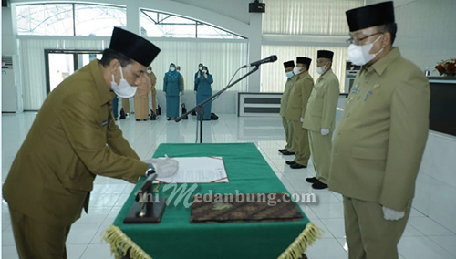 Sekda Kabupaten Asahan Kukuhkan Pejabat Pimpinan Tinggi Pratama Inspektur Daerah Kabupaten Asahan