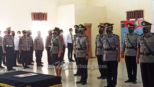 Kapolres Pelabuhan Belawan Pimpin Sertijab Pejabat Utamanya