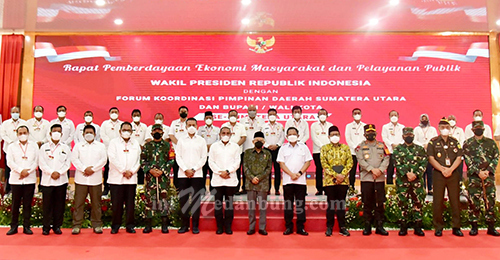 Bupati Langkat Mengikuti Rapat dengan Wakil Presiden RI dan Gubernur Sumut