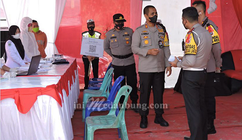 Cek Pos PAM I Meranti, Kapolres Asahan Himbau Personil Berikan Pelayanan Terbaik Untuk Masyarakat