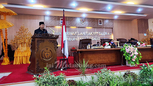 Bupati Langkat hadiri Rapat Paripurna, Penyampaian Laporan Kinerja Pimpinan DPRD