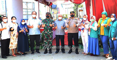 Kapolres Bersama Forkompimda Asahan Terima Kunjungan Tim Supervisi Ops Lilin Toba 2021 Mabes Polri dan Danrem 022/PT