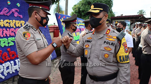 Awal Tahun 2022, 54 Personel Polres Asahan Naik Pangkat
