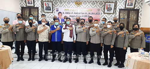 Komisi III DPR RI DR Hinca Panjaitan Reses di Polres Binjai