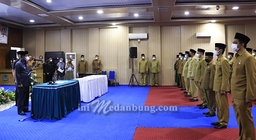 Walikota Binjai Lantik 33 Pejabat Administrator dan Pengawas