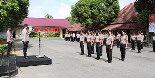 Awal Tahun Baru 2022,  55 Personel Polres Binjai Naik Pangkat