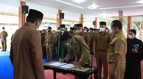 Sekdako Binjai Lantik 213 Pejabat Pengawas Menjadi Jabatan Fungsional