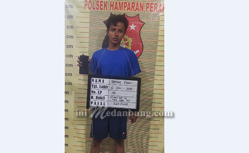 Petugas Polsek Hamparan Perak Tangkap Pelaku Jambert Hp