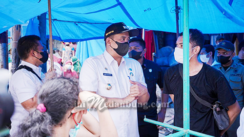 Bobby Nasution Tinjau Pasar Petisah,  Sejumlah Fasilitas Rusak