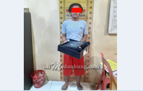 Satreskrim Polsek Kota Kisaran Amankan Pelaku Pencurian Brankas