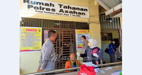 Polres Asahan Sweb Rapid Tes Antigen Terhadap Para Tahanan