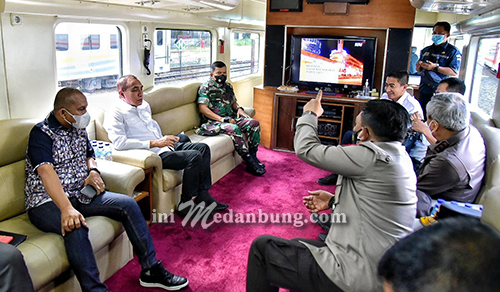 Pastikan Kenyamanan dan Keamanan Masyarakat, Edy Rahmayadi Bersama Forkopimda Naik Kereta Api Tinjau Kesiapan Layanan Mudik dan Lebaran
