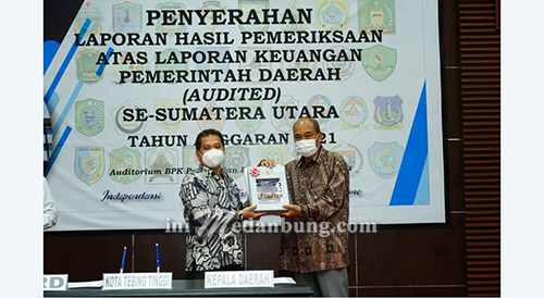 Empat Tahun Berturut, Laporan Keuangan Pemko Tebing Tinggi Raih WTP