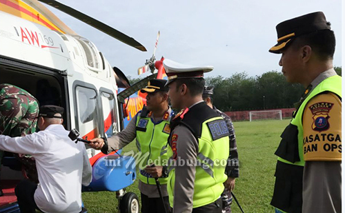 Pantau Arus Balik, Kapolres Asahan Bersama Forkopimda Patroli Udara