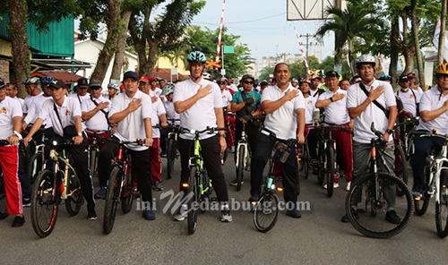 HUT Bhayangkara ke 76, Polres Asahan Gelar Fun Bike