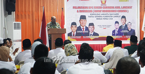 Plt Bupati Langkat Hadiri Pelantikan DPC GERINDRA Langkat