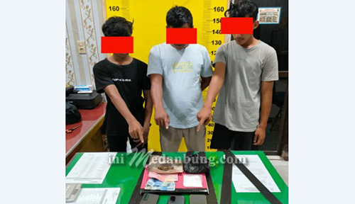 Edarkan Narkotika, Tiga Pria Bagan Diamankan Satrekrim Polres Asahan