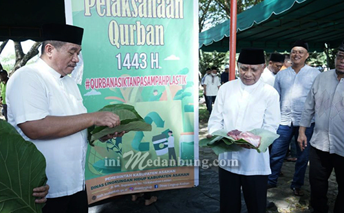 Pemkab Asahan Himbau Masyarakat Gunakan Daun Pisang dan Jati Pembungkus Hewan Qurban