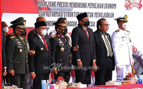 Bobby Hadiri Upacara Hari Bhayangkara, Presiden Joko Widodo: Bekerjalah Dengan Hati-Hati dan Presisi