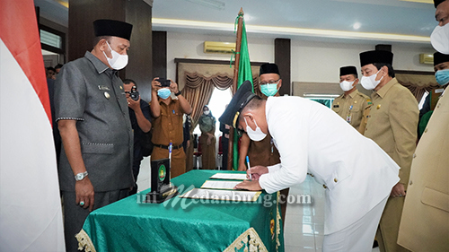 Afandin Lantik 10 Pejabat di Jajaran Pemkab Langkat