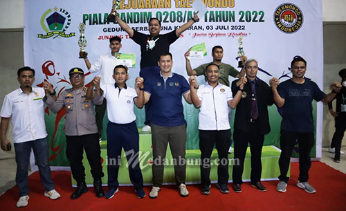 Polres Asahan Hadiri Acara Penutupan Turnamen Taekwondo Piala Dandim 0208/AS