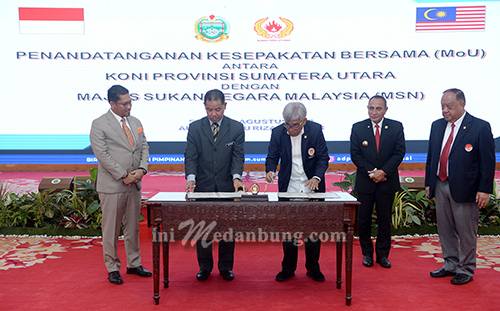 KONI Sumut dan MSN Malaysia Teken MoU Gubernur  Sebut Momen Tingkatkan Prestasi dan Persaudaraan
