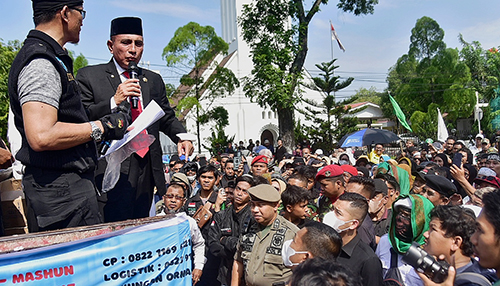 Jumpai Ratusan Massa Aksi Tolak BBM, Gubernur  akan Sampaikan Aspirasi Massa ke Pemerintah Pusat