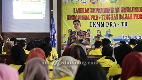 Generasi Berkarakter Pancasila, Kapolres Asahan Berikan Pembekalan Mahasiswa UNA