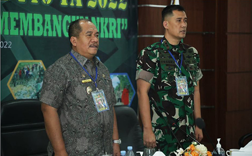 Pemkab Asahan Ikuti Rakornis TMMD ke -115 Secara Virtual