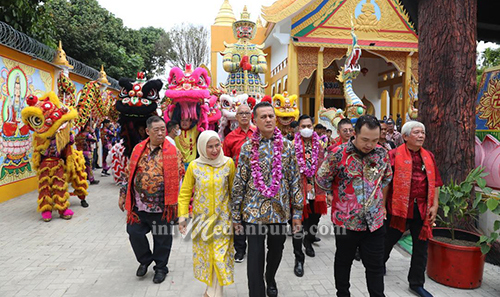 Resmikan Vihara Qi Thien Da Seng, Wagubsu Imbau Jaga Kerukunan Umat Beragama